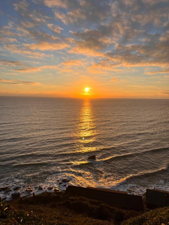 Sunset Sea View Chalet With Hot Tub 토포인트 외부 사진